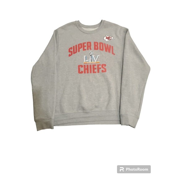 Kansas City Chiefs Gray Crewneck Sweater Men’s Size Medium - Picture 1 of 3